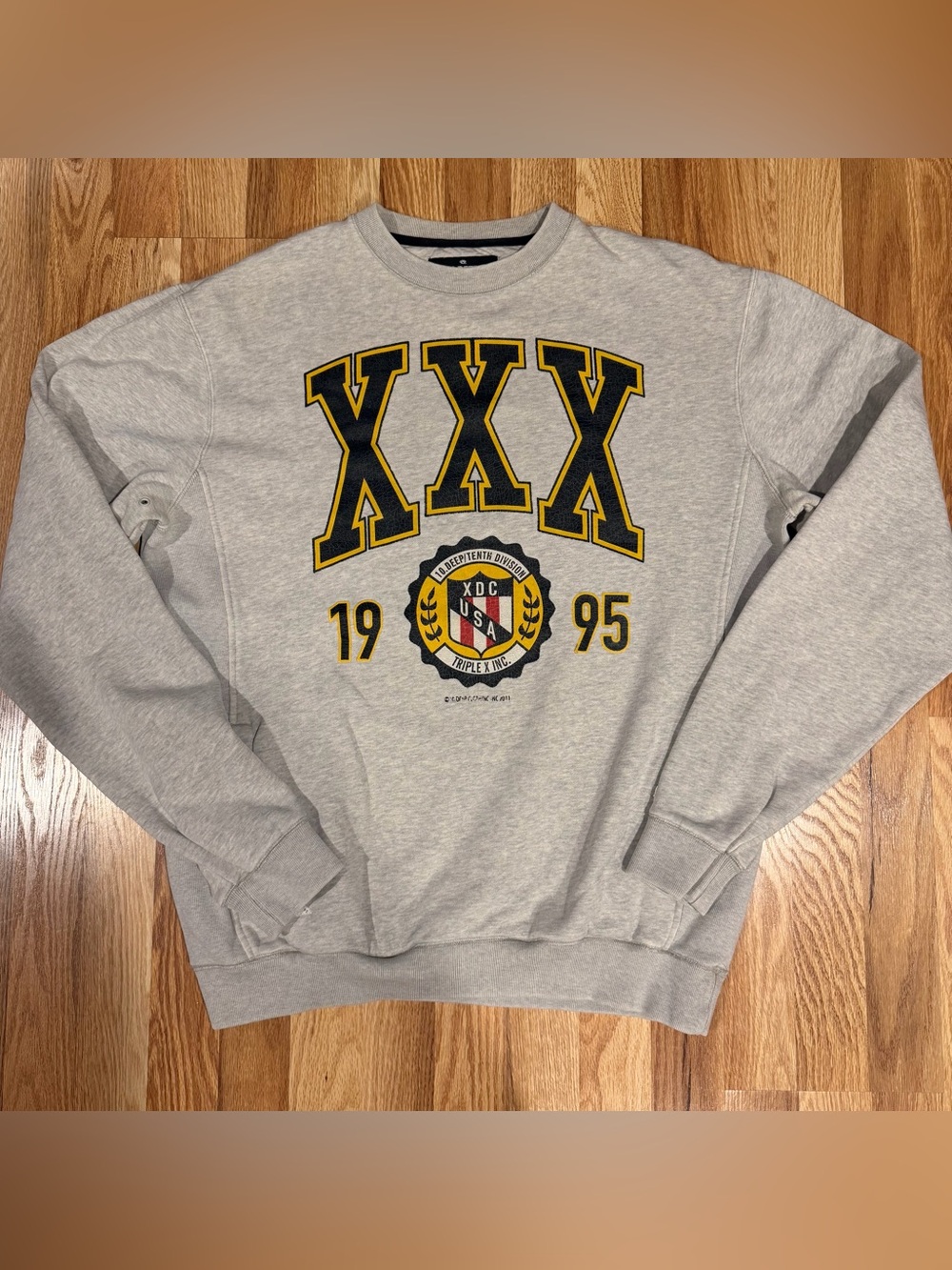 10 Deep Crew Neck Heather Grey Size XL